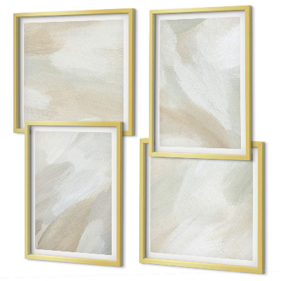 Multi-piece wall decor set Brush abstract paint canvas