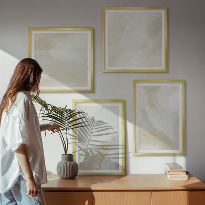 Multi-piece wall decor set Brush abstract paint canvas