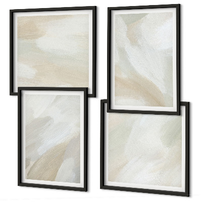 Multi-piece wall decor set Brush abstract paint canvas