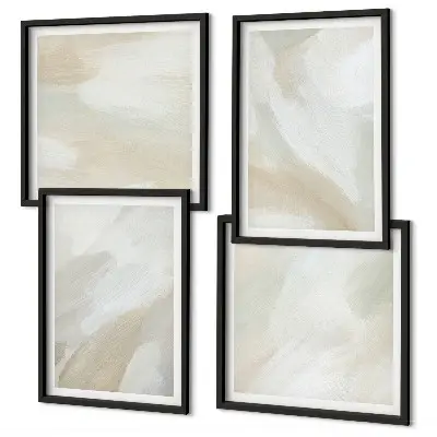 Abstract brush paint canvas wall art set multi-piece decorative wall set