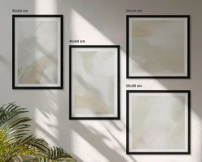 Abstract brush paint canvas wall art set multi-piece decorative wall set