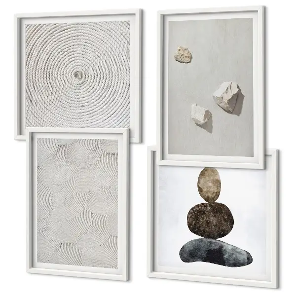Wall art set modern sand stones painting