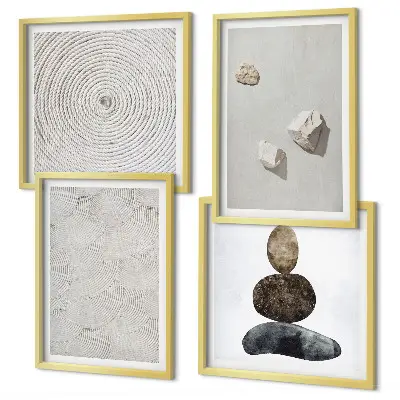 Wall art set modern sand stones painting