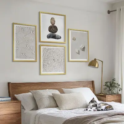 Wall art set modern sand stones painting