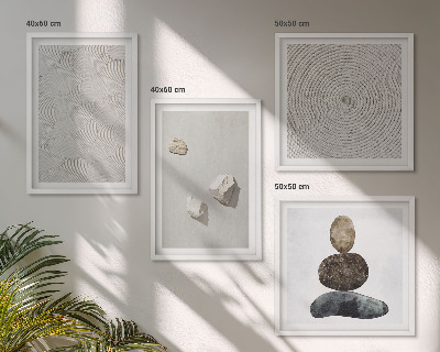 Wall art set Sand stones modern paint