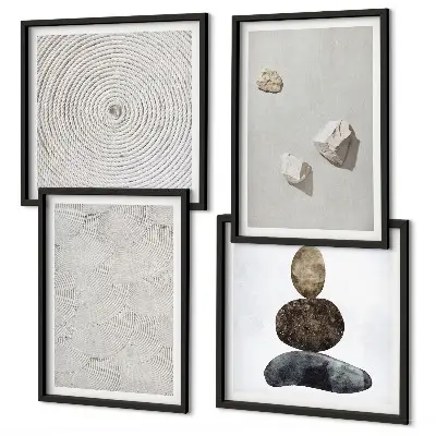 Wall art set modern sand stones painting