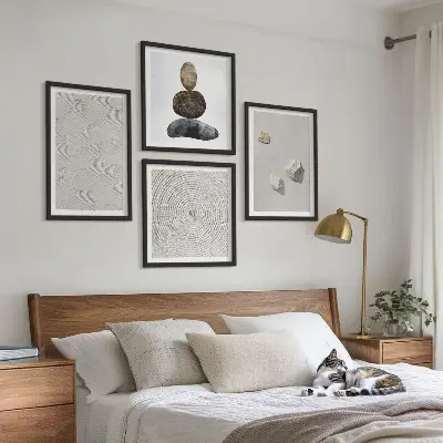 Wall art set modern sand stones painting