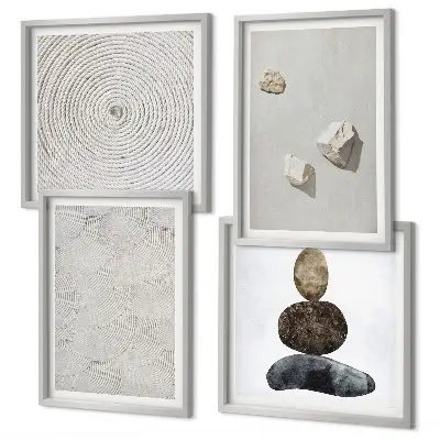Wall art set modern sand stones painting
