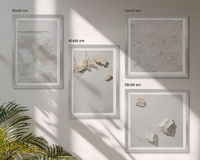 Set of 4 wall art pieces Sand stones boho texture