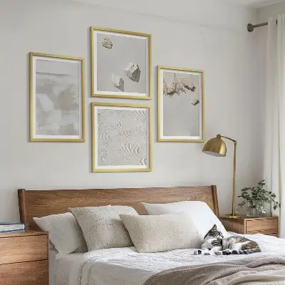 Sand stones boho texture wall art set of 4 pieces