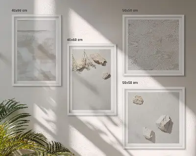 Sand stones boho texture wall art set of 4 pieces