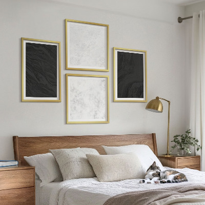 Multi-piece wall decor set Dark light glamorous marbles