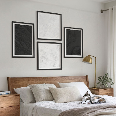 Multi-piece wall decor set Dark light glamorous marbles