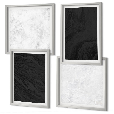 Multi-piece wall decor set Dark light glamorous marbles