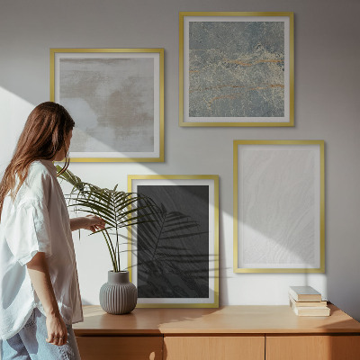 Wall art set Stone textures