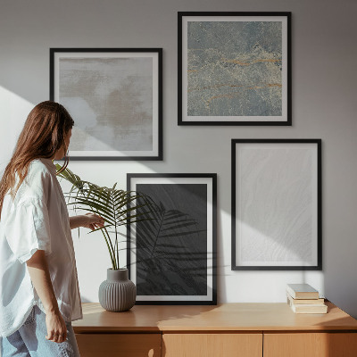 Wall art set Stone textures