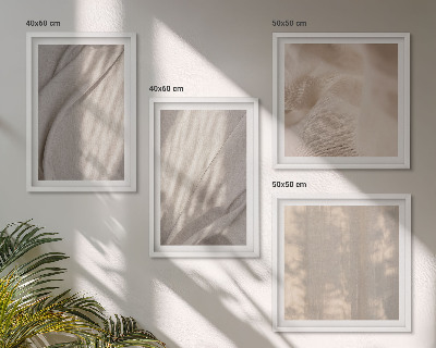 Multi-piece wall decor set Natural boho fabrics close-up