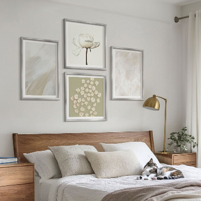 Wall art set Flowers fashionable boho textures