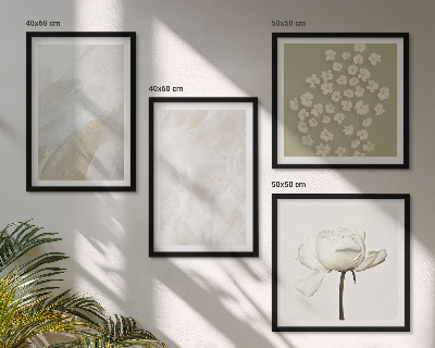 Wall art set Flowers fashionable boho textures
