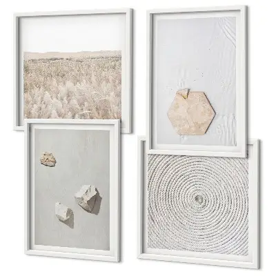 Multi-piece wall decor set with light boho sand textures