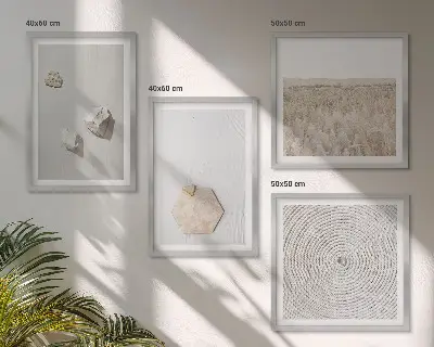 Multi-piece wall decor set with light boho sand textures