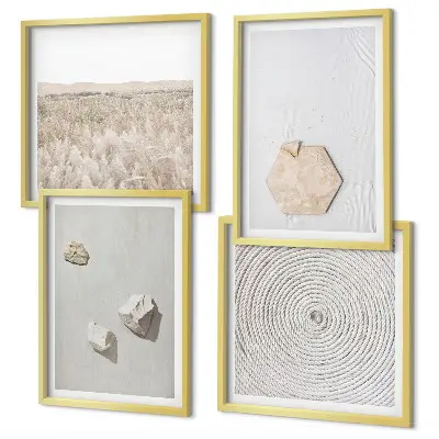 Multi-piece wall decor set with light boho sand textures