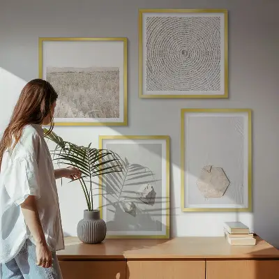 Multi-piece wall decor set with light boho sand textures