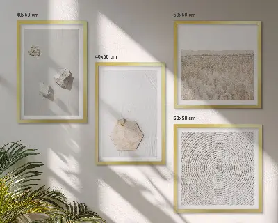 Multi-piece wall decor set with light boho sand textures