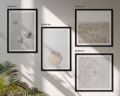 Multi-piece wall decor set Light boho sand textures