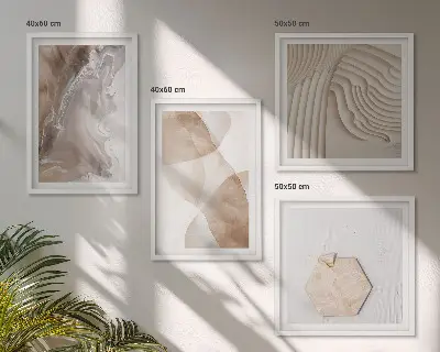Abstract painted structures wall art set of 4 pieces