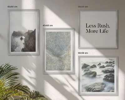 Green Marble Melancholy wall art set of 4 pieces