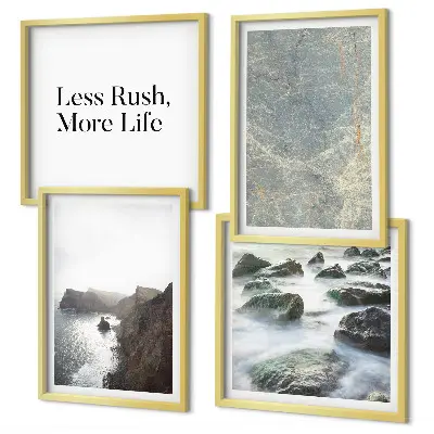 Green Marble Melancholy wall art set of 4 pieces