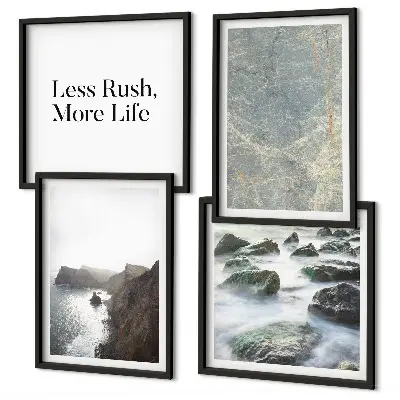 Green Marble Melancholy wall art set of 4 pieces