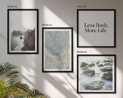Set of 4 wall art pieces Green Marble Melancholy