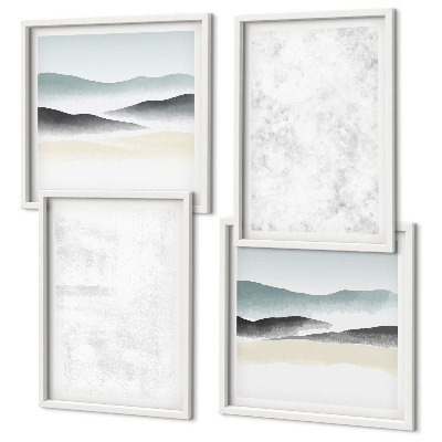 Multi-piece wall decor set White spots on canvas background