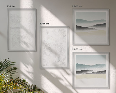 Multi-piece wall decor set White spots on canvas background