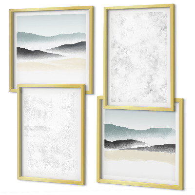 Multi-piece wall decor set White spots on canvas background
