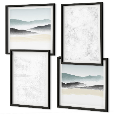 Multi-piece wall decor set White spots on canvas background
