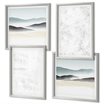 Multi-piece wall decor set White spots on canvas background