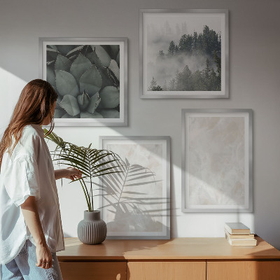 Wall art set Stone pastel marbles