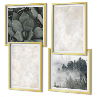 Wall art set Stone pastel marbles