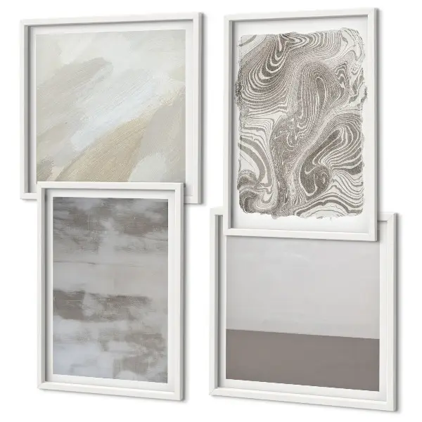 Industrial design wall art set of 4 pieces
