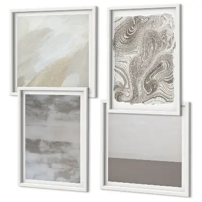 Industrial design wall art set of 4 pieces