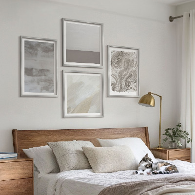 Set of 4 wall art pieces Industrial design structures