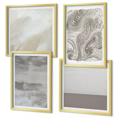 Industrial design wall art set of 4 pieces