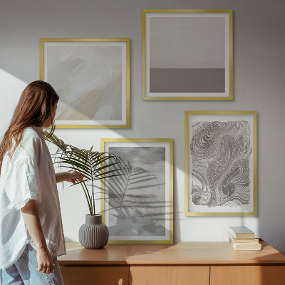 Set of 4 wall art pieces Industrial design structures