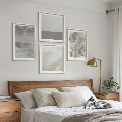 Set of 4 wall art pieces Industrial design structures