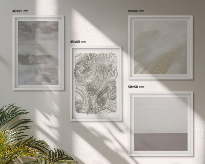 Set of 4 wall art pieces Industrial design structures