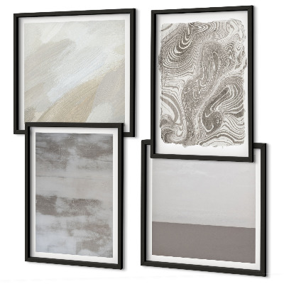 Set of 4 wall art pieces Industrial design structures