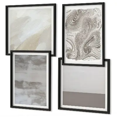 Industrial design wall art set of 4 pieces